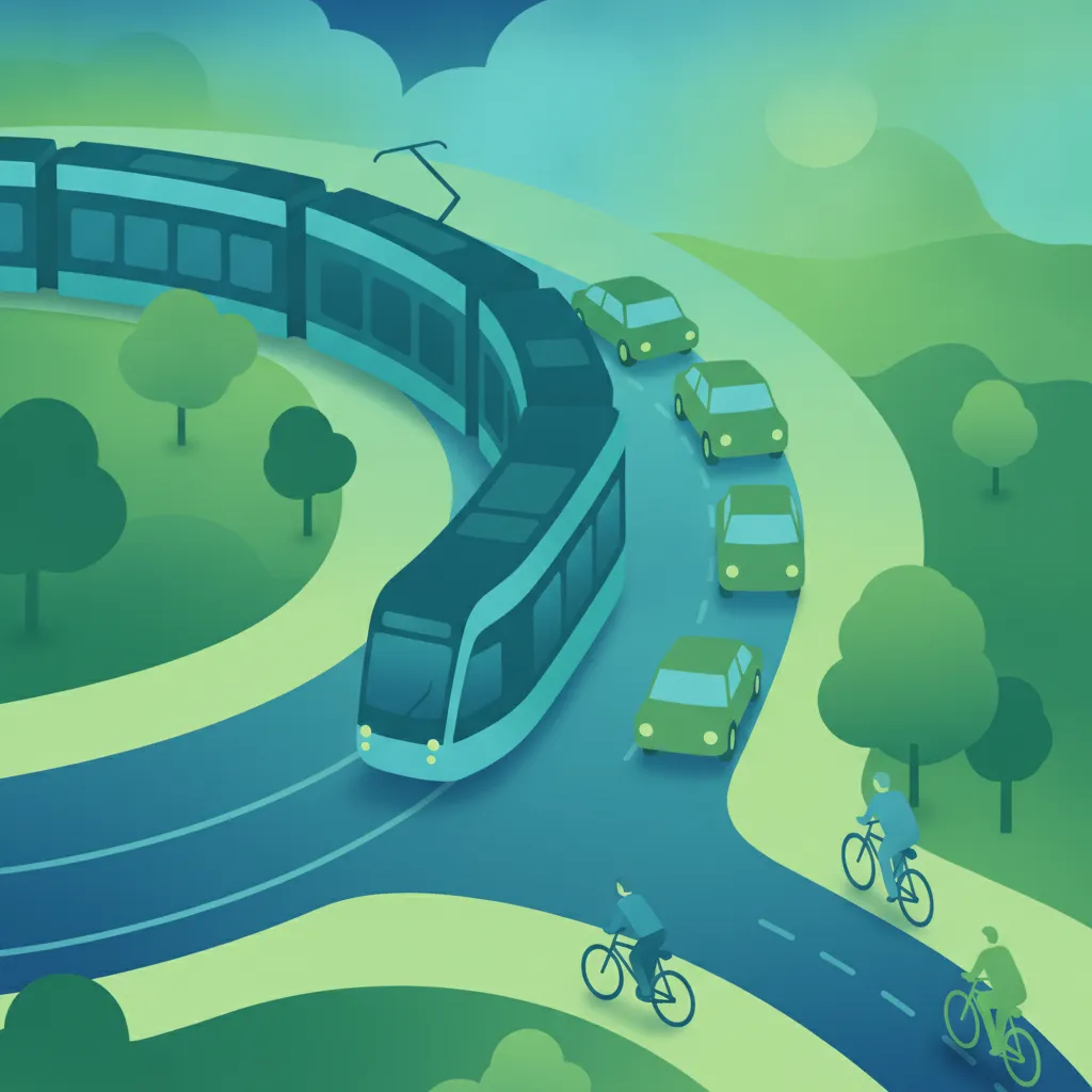 Illustration for the theory topic Tram & Bus Priority