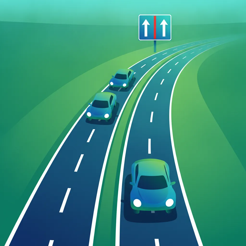Illustration pour le sujet théorique Utilisation des voies autoroutières