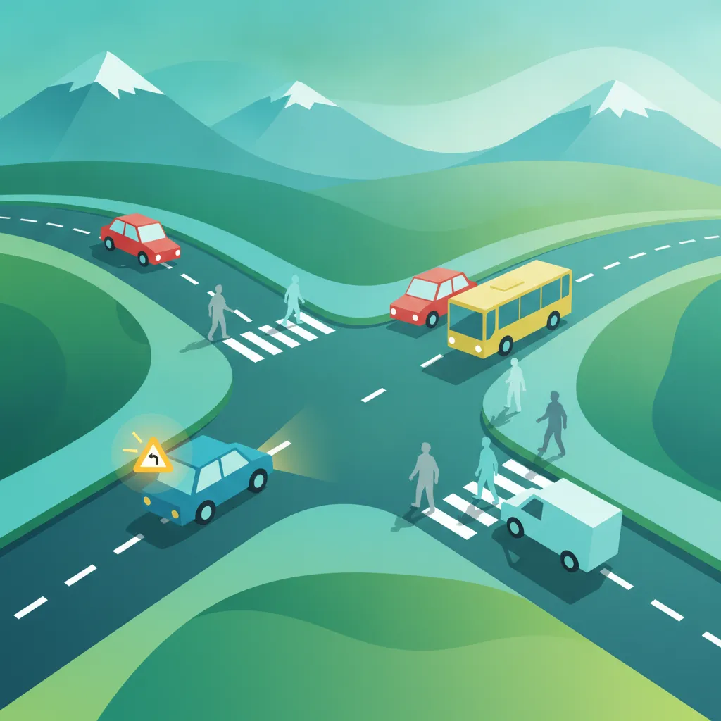 Illustration for the theory topic Swiss Signalling Rules