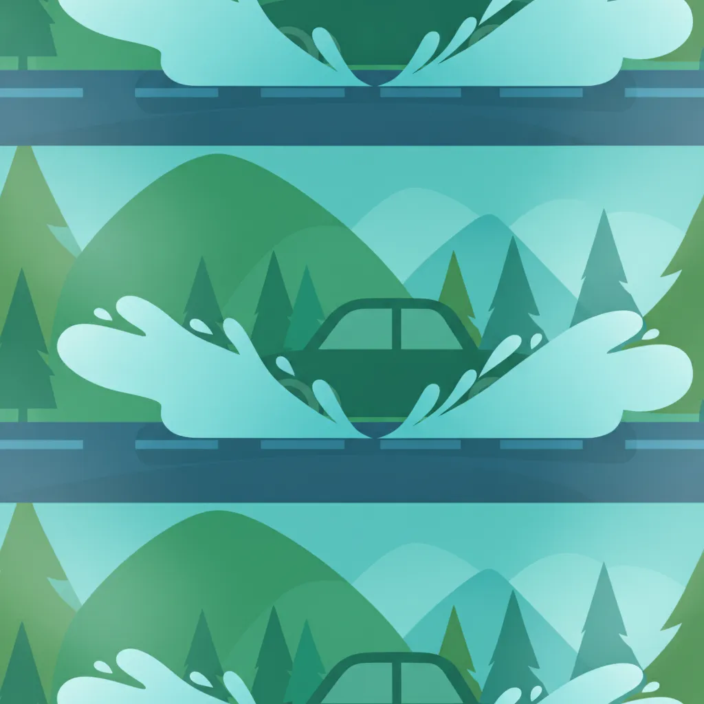 Illustration for the driving theory topic Rain Driving Safety for learners in Switzerland