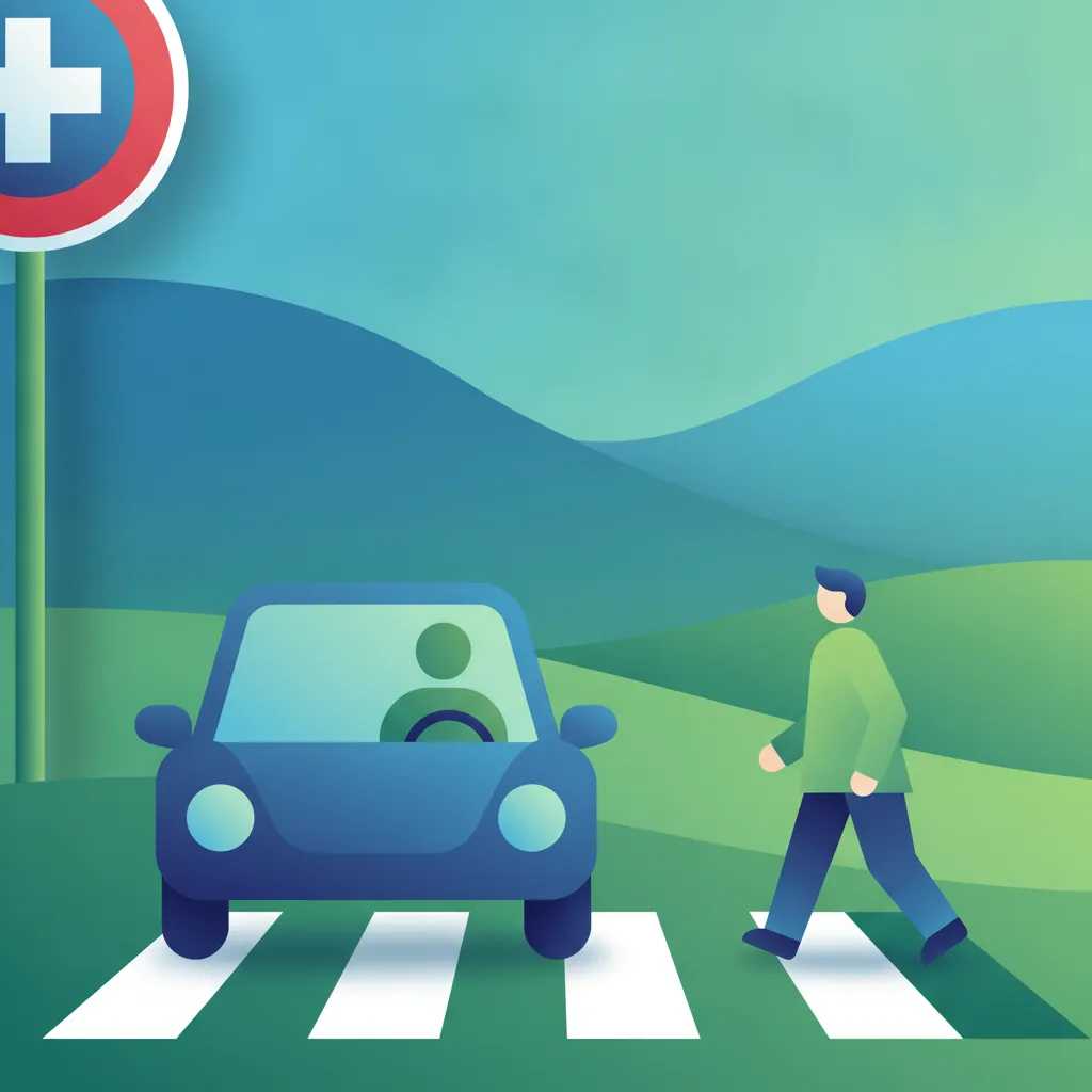 Illustration for the theory topic Pedestrian Priority Rules