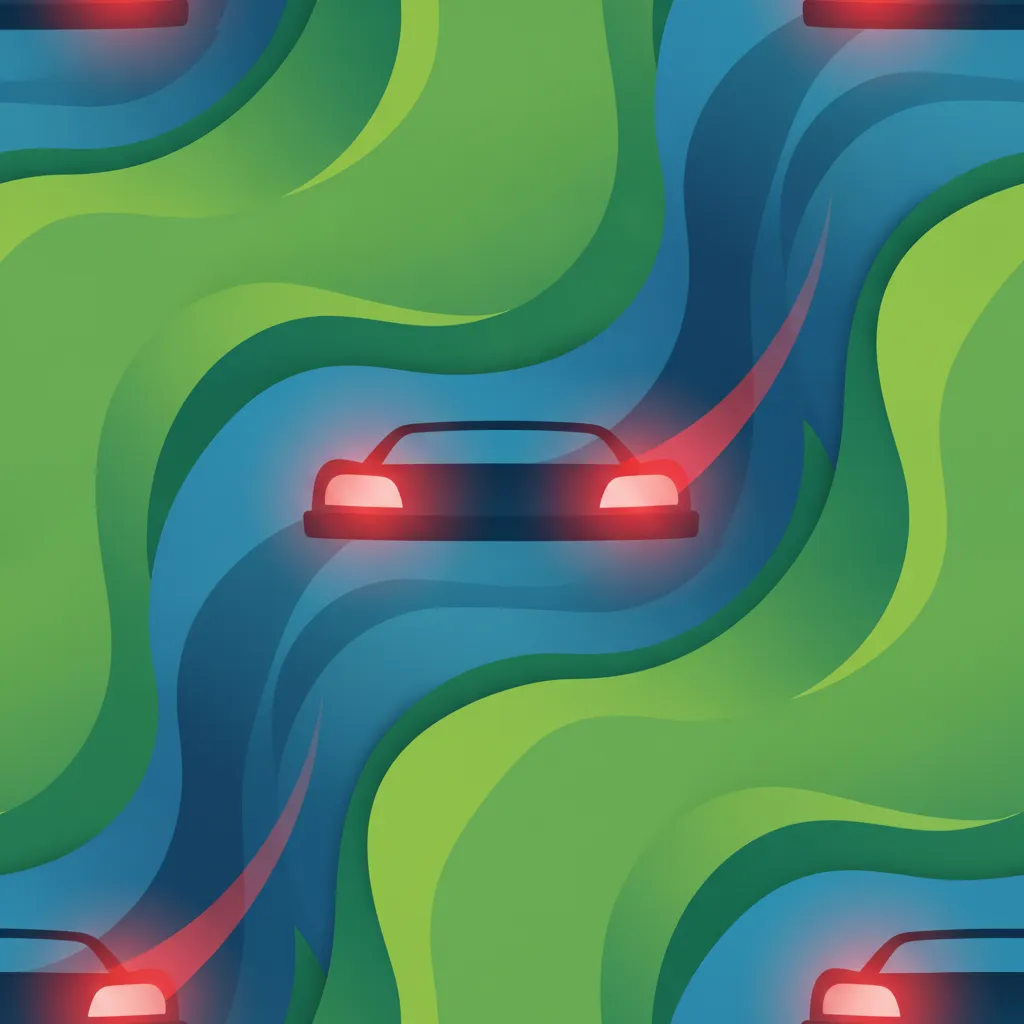Illustration for the theory topic Wet Road Braking