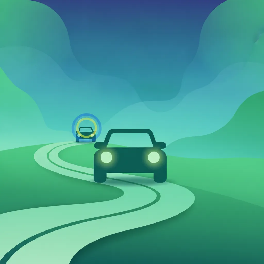 Illustration for the driving theory topic Headlight Rules & Visibility for learners in Switzerland
