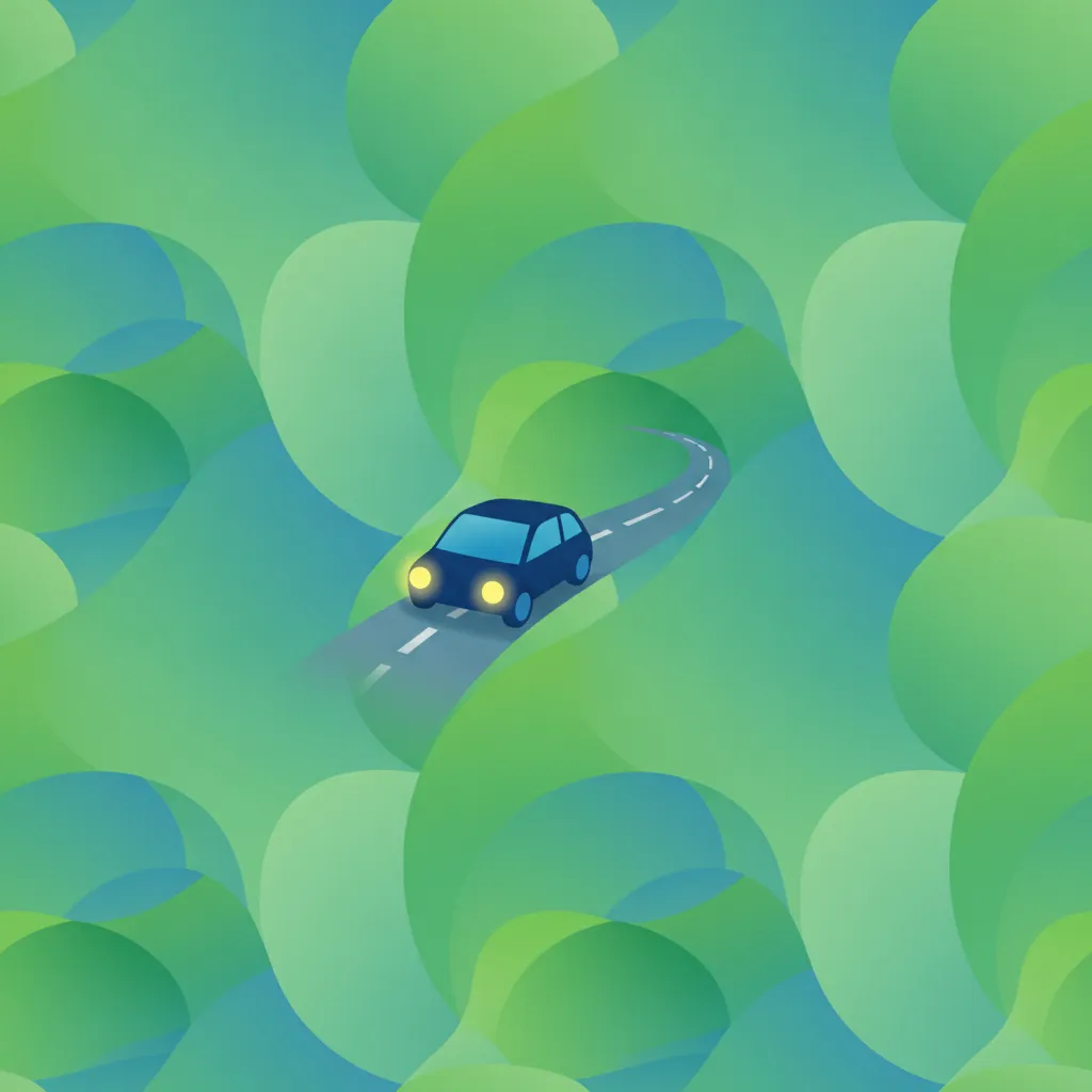 Illustration pour le sujet de théorie du permis Conduire dans le brouillard pour les apprenants de Suisse