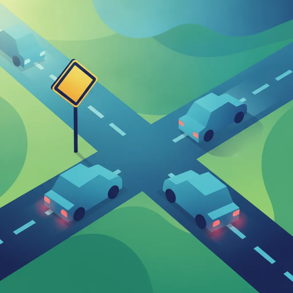 Illustration for the theory topic Swiss Priority Road Rules