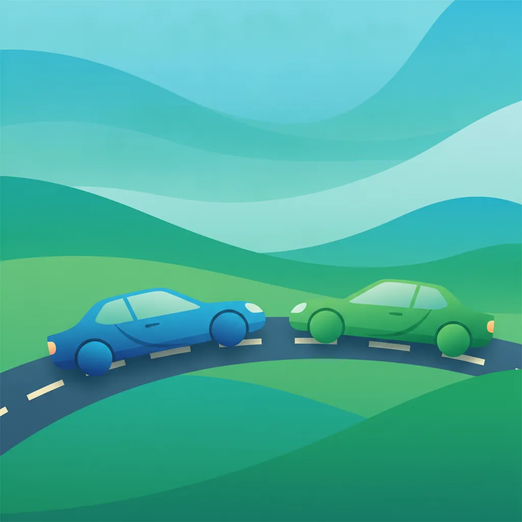 Illustration for the theory topic Overtaking Rules