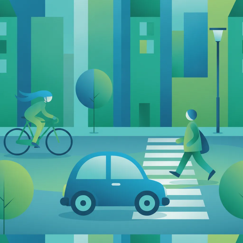 Illustration for the driving theory topic Hazard Perception Explained for learners in Germany