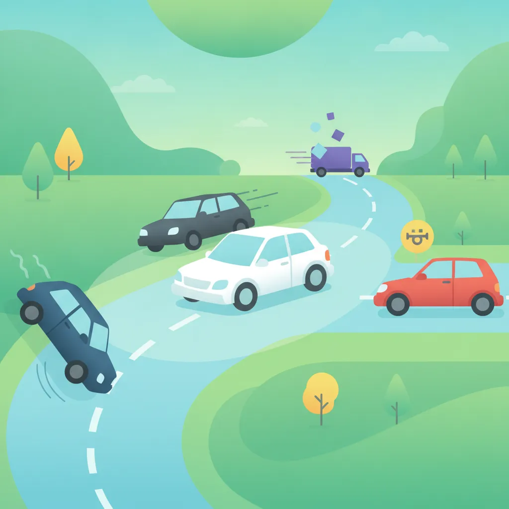 Illustration for the theory topic Defensive Driving