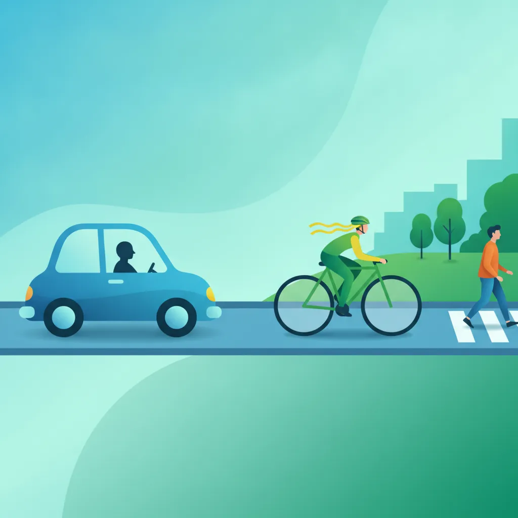 Illustration for the theory topic Safe Road Sharing