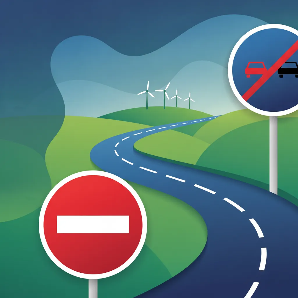 Illustration zum Thema Fahrtheorie Verbotsschilder erklärt für Lernende in Dänemark