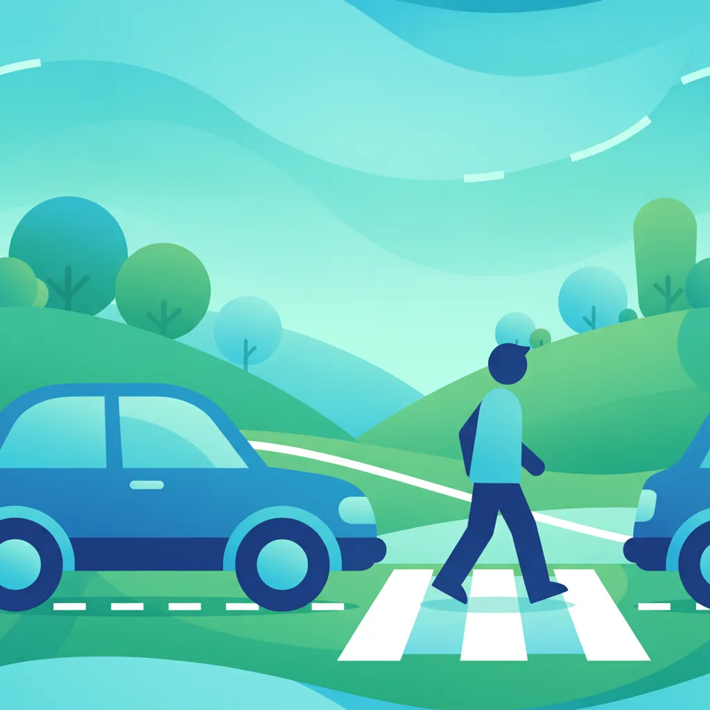 Illustration for the theory topic Pedestrian Crossings