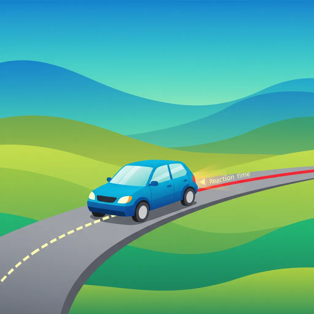 Illustration for the theory topic Stopping Distance Explained