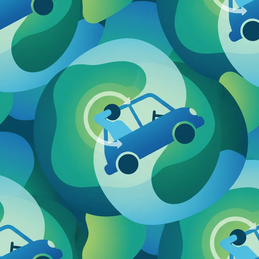 Illustration for the driving theory topic Blind Spots (Ángulos Muertos) for learners in Spain