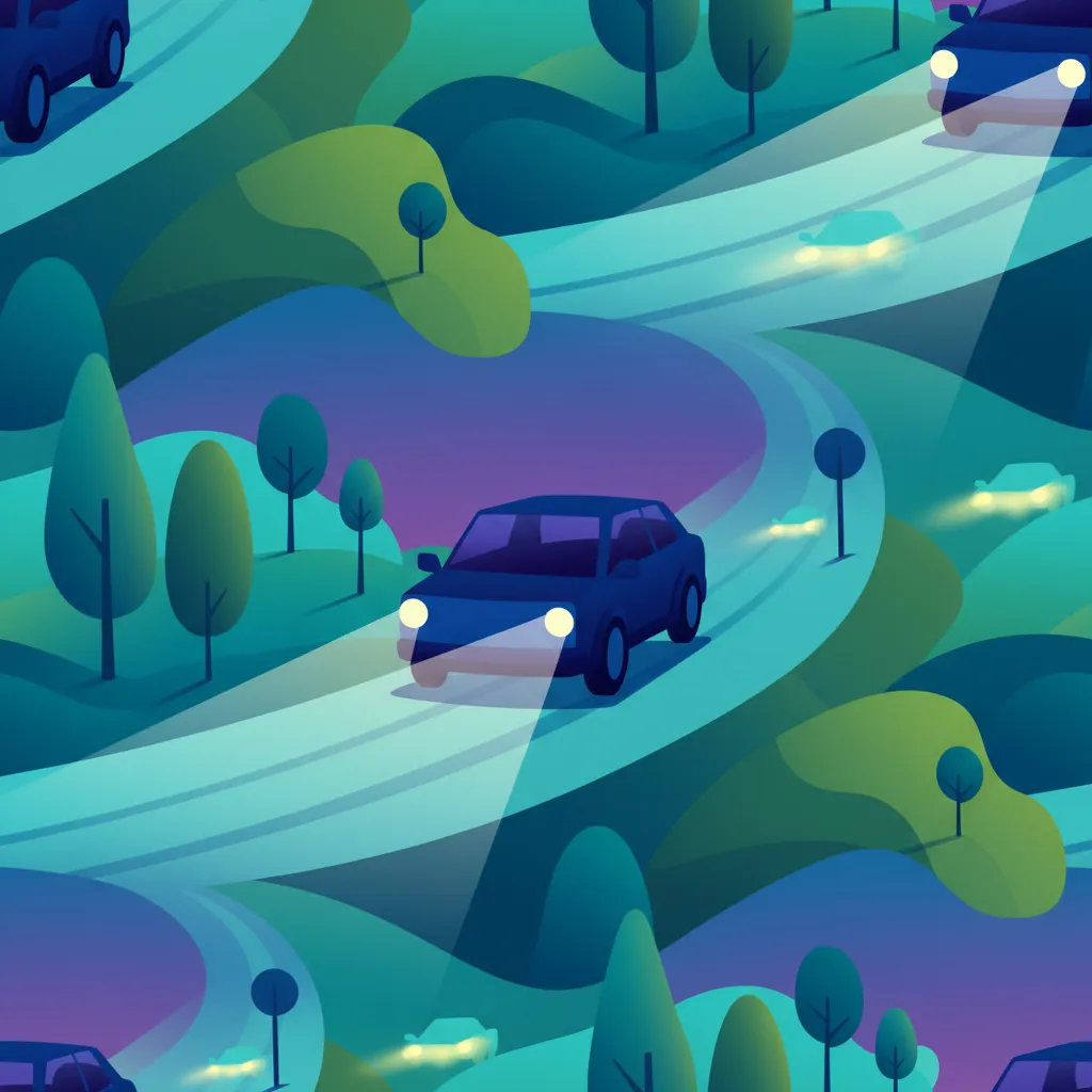 Illustration for the theory topic Headlights & Visibility