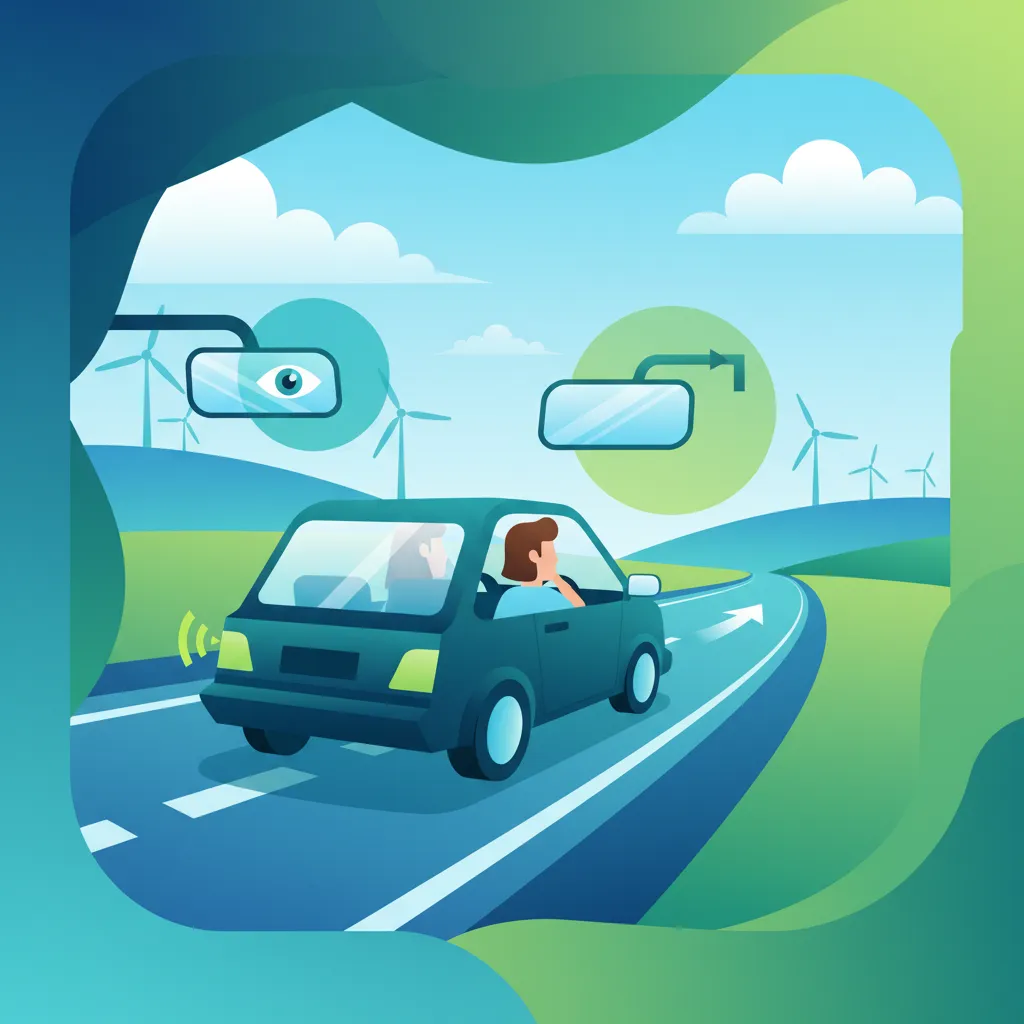 Illustration for the driving theory topic Lane Changing Rules for learners in Spain