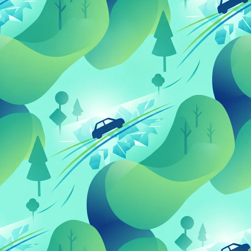 Ilustración del tema de teoría de conducción Seguridad en conducción invernal para alumnos de Francia
