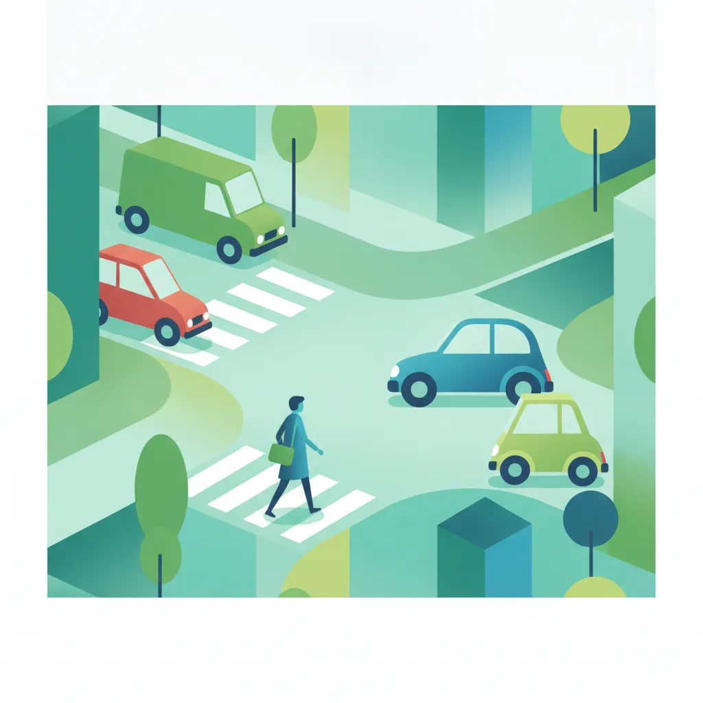 Ilustración del tema de teoría de conducción Reglas de Prioridad para alumnos de Francia