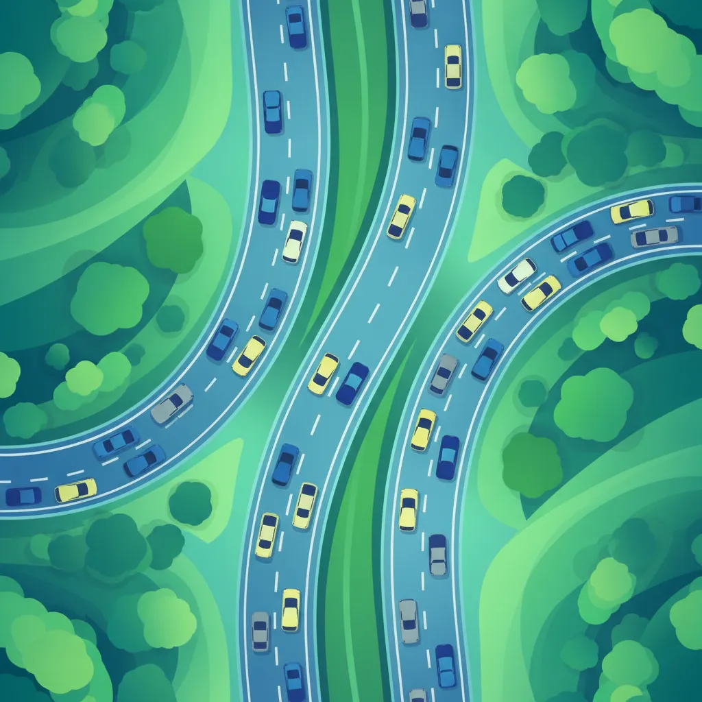 Illustration pour le sujet de théorie du permis Règles de voies sur autoroute pour les apprenants de France