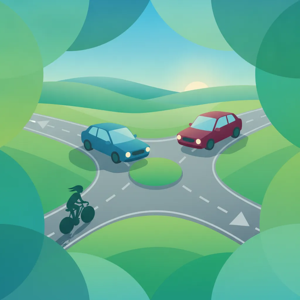Illustration for the driving theory topic Uncontrolled Junctions Priority for learners in Great Britain