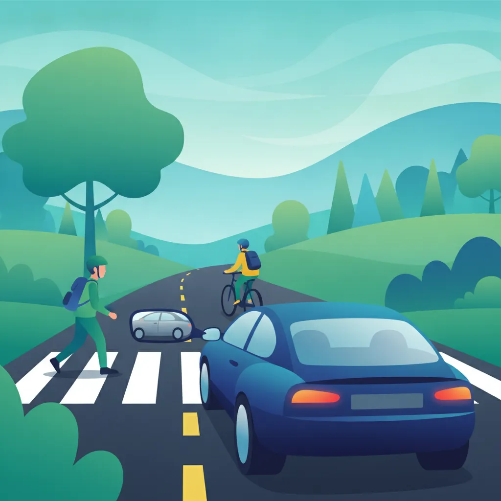 Illustration for the driving theory topic Defensive Driving for learners in Great Britain