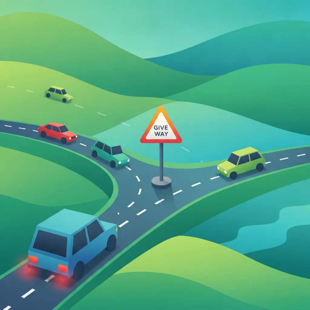 Illustration pour le sujet théorique Règles du panneau cédez le passage