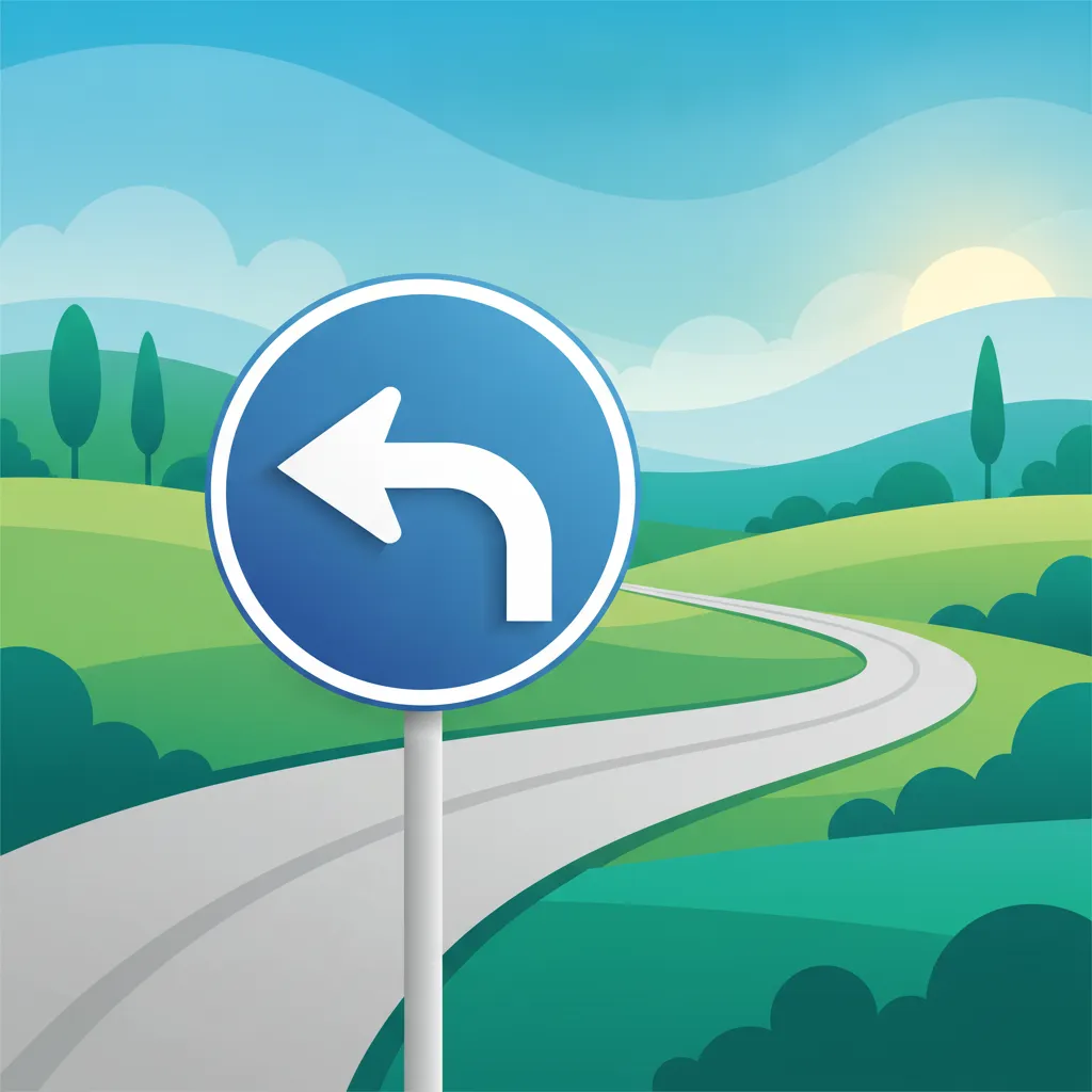 Illustration for the driving theory topic Mandatory Signs for learners in Ireland