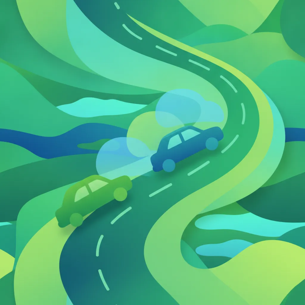 Illustration pour le sujet de théorie du permis Conduite rapprochée et règle des 2 secondes pour les apprenants de Irlande