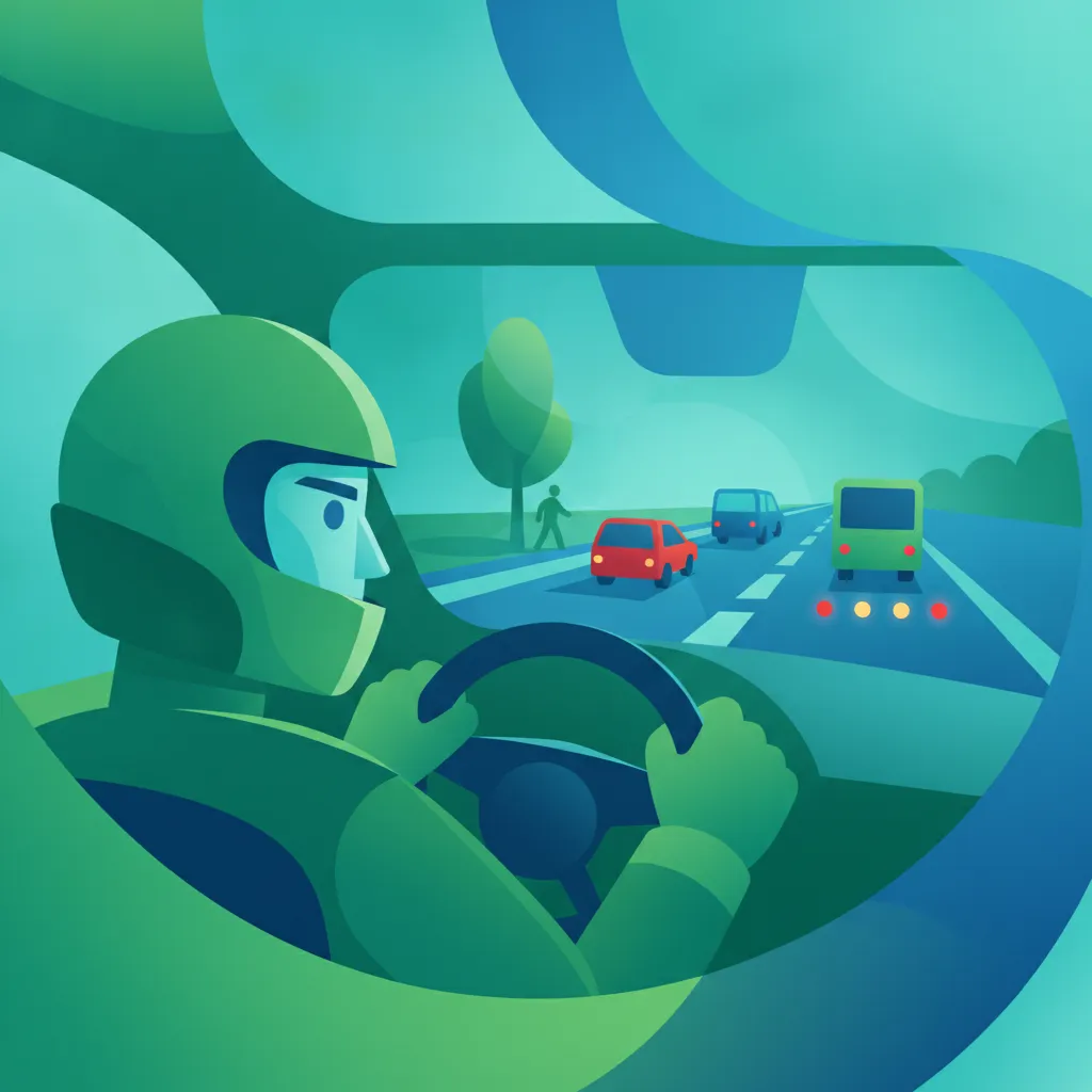 Ilustracja tematu teorii jazdy Jazda Defensywna dla uczniów w Irlandia