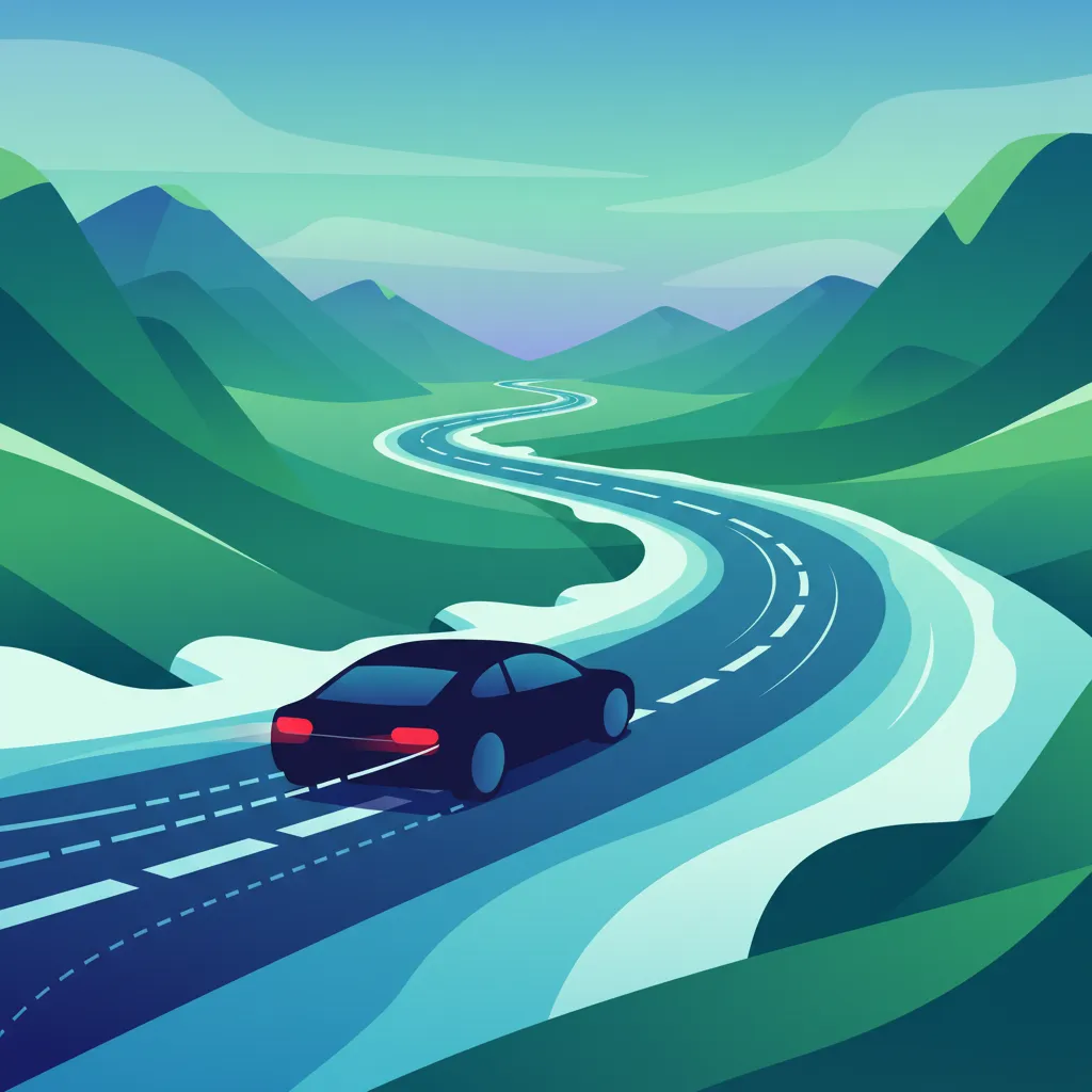 Illustration for the driving theory topic Braking Distance for learners in Iceland