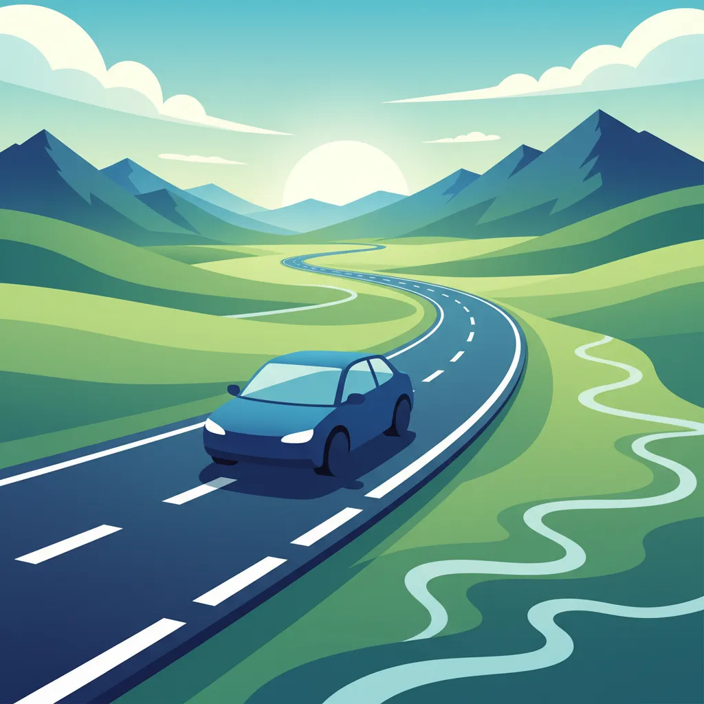 Illustration for the driving theory topic Lane Discipline Rules for learners in Iceland