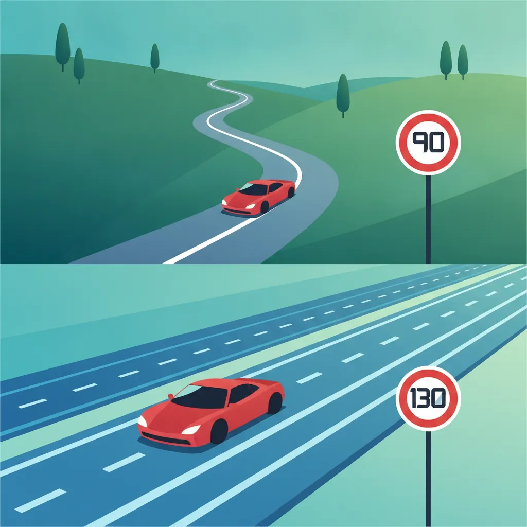 Illustrazione per l'argomento teorico Spiegazione dei Limiti di Velocità Italiani