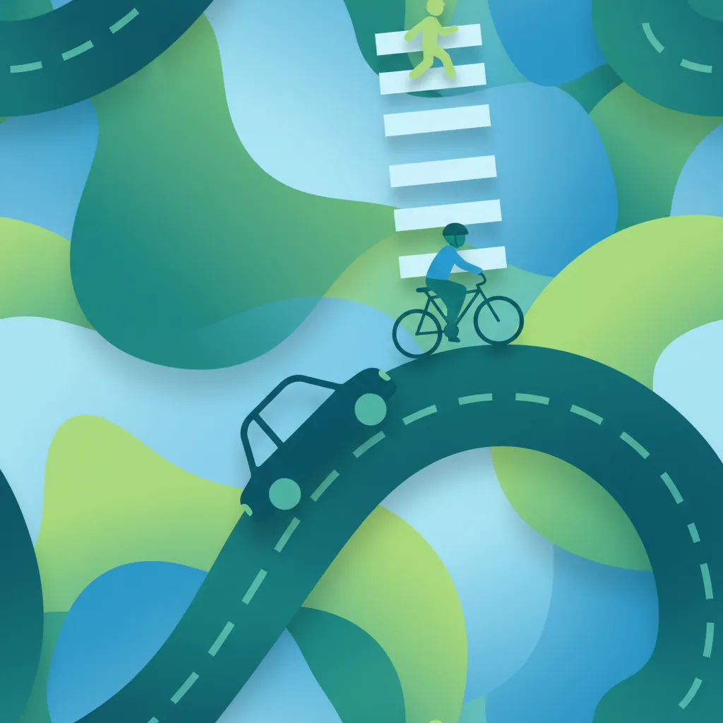 Illustration for the driving theory topic Sharing Road Users for learners in the Netherlands