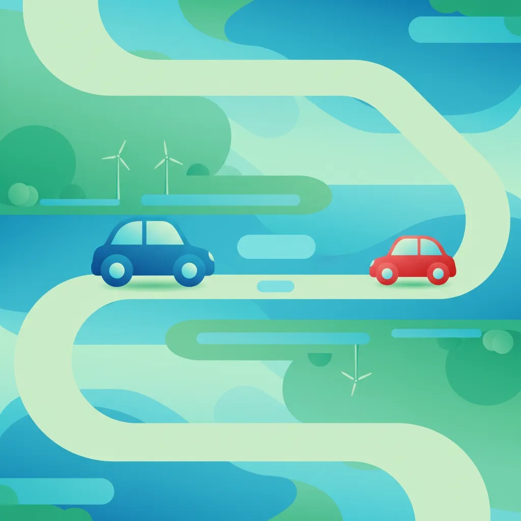 Illustration for the driving theory topic Stopping Distance Explained for learners in the Netherlands