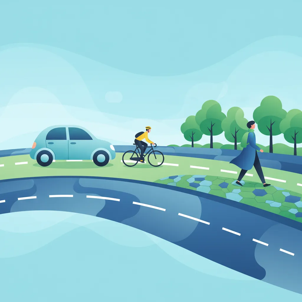 Illustration for the theory topic Safe Road Sharing
