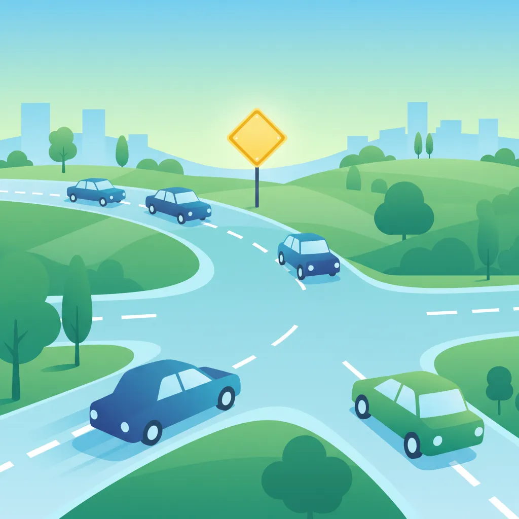 Illustration for the theory topic Priority Roads