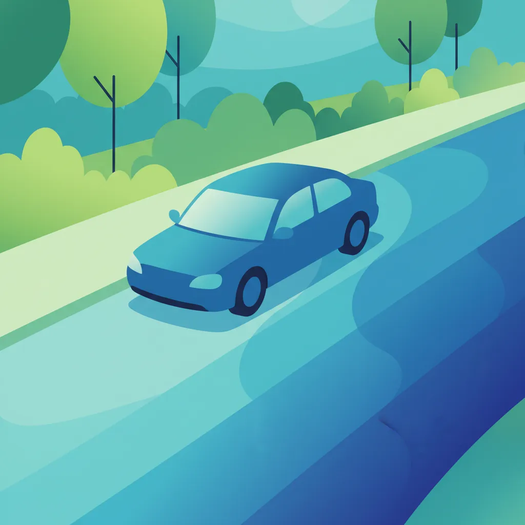 Illustration for the driving theory topic Parking Safety & Hazards for learners in Sweden