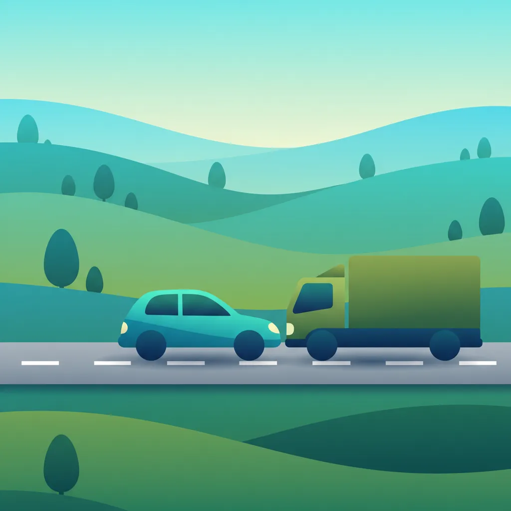 Illustration for the driving theory topic Overtaking Rules for learners in Sweden