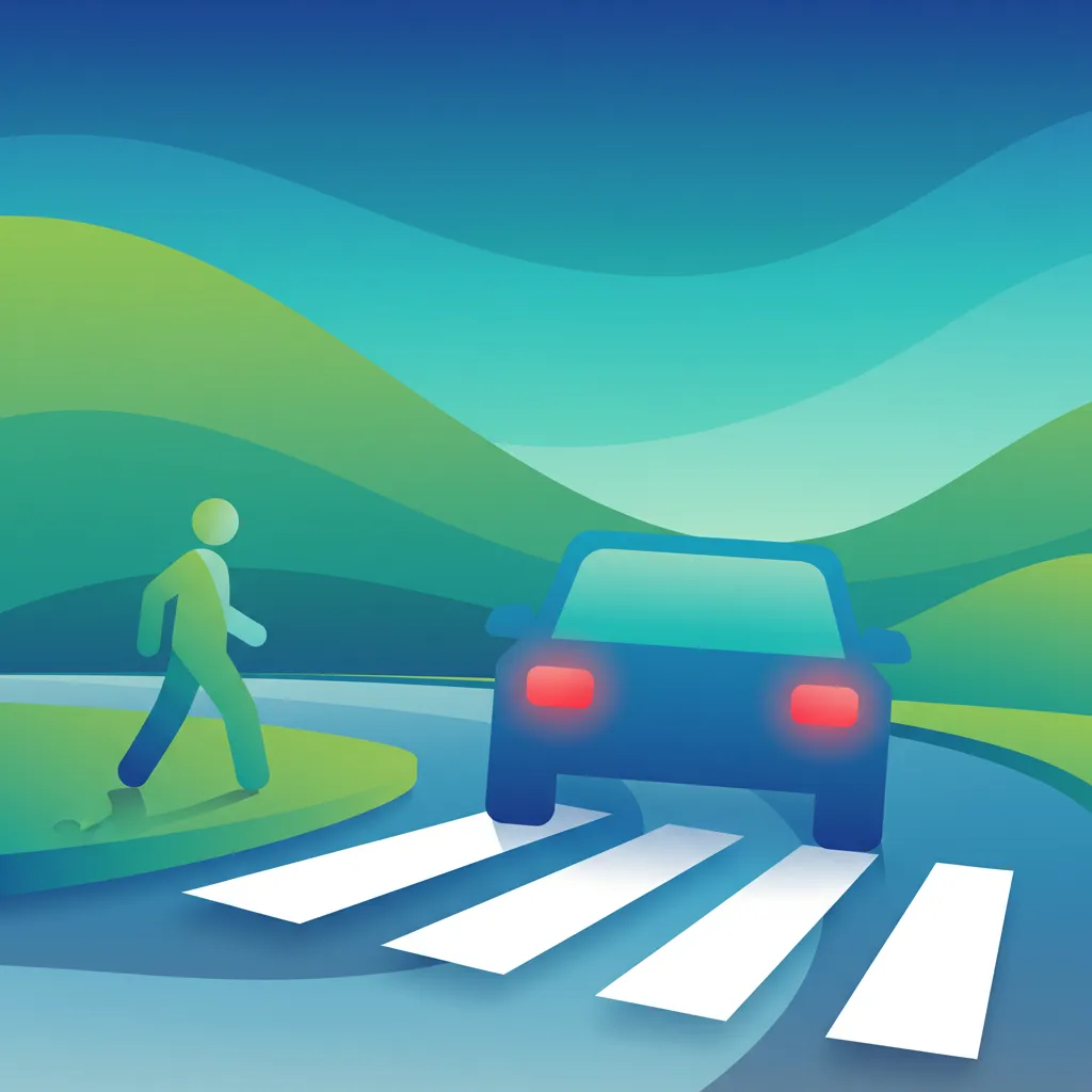 Illustration for the driving theory topic Pedestrian Crossing Rules for learners in Sweden