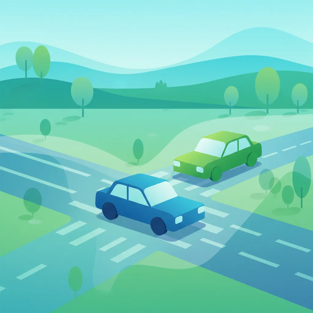 Illustration for the theory topic Priority at Unmarked Intersections