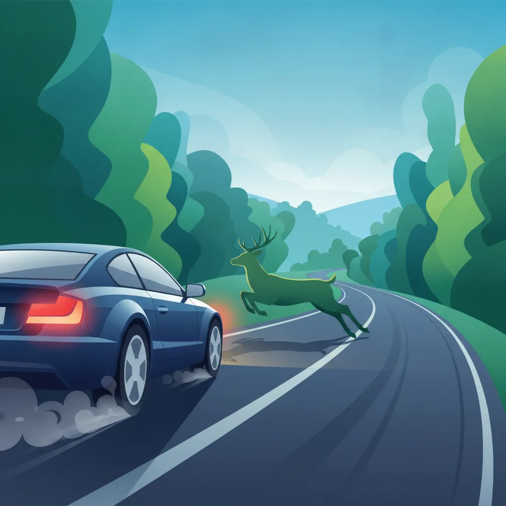 Ilustracja tematu teorii jazdy Techniki hamowania awaryjnego dla uczniów w Turcja