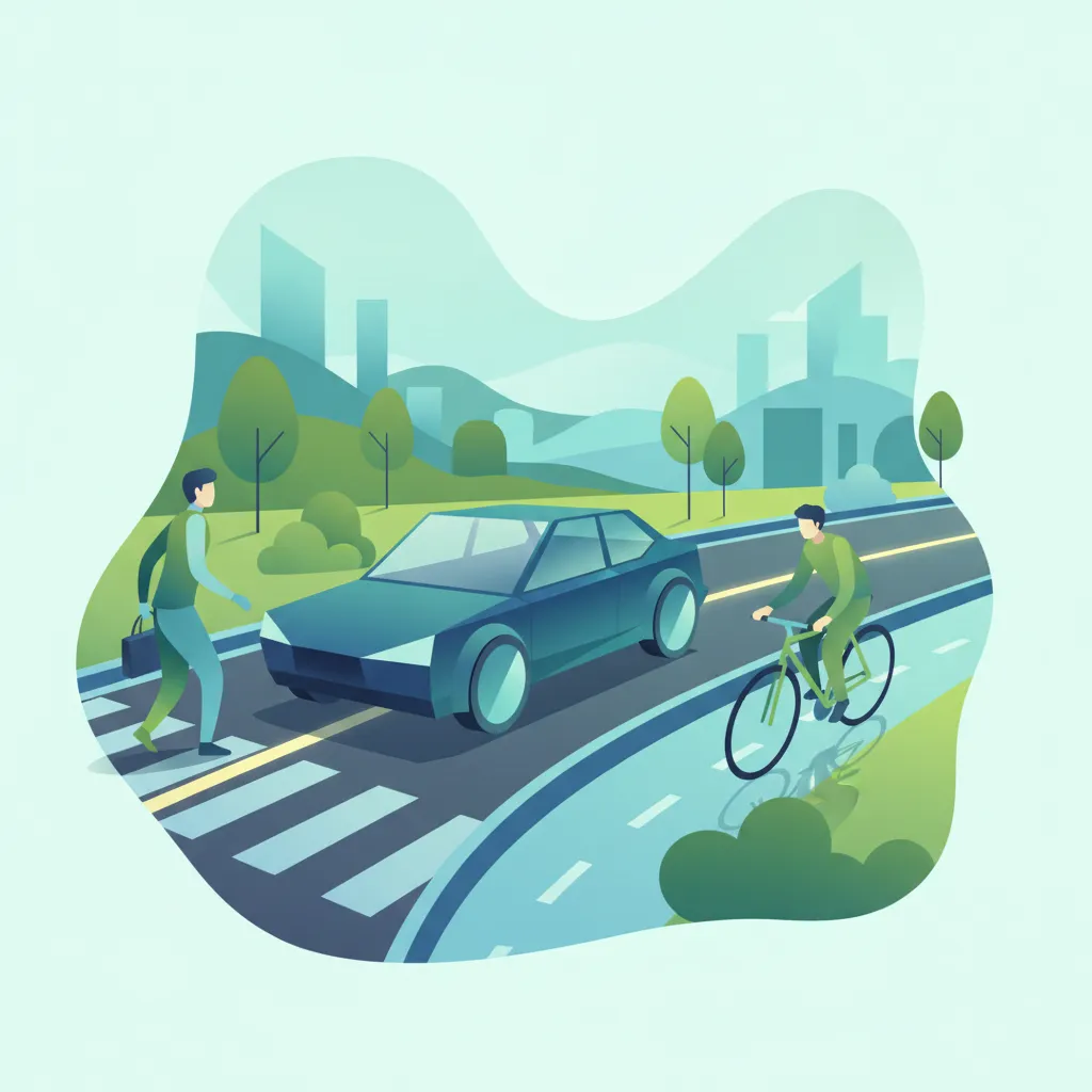 Illustration for the driving theory topic Hazard Perception for learners in Turkey
