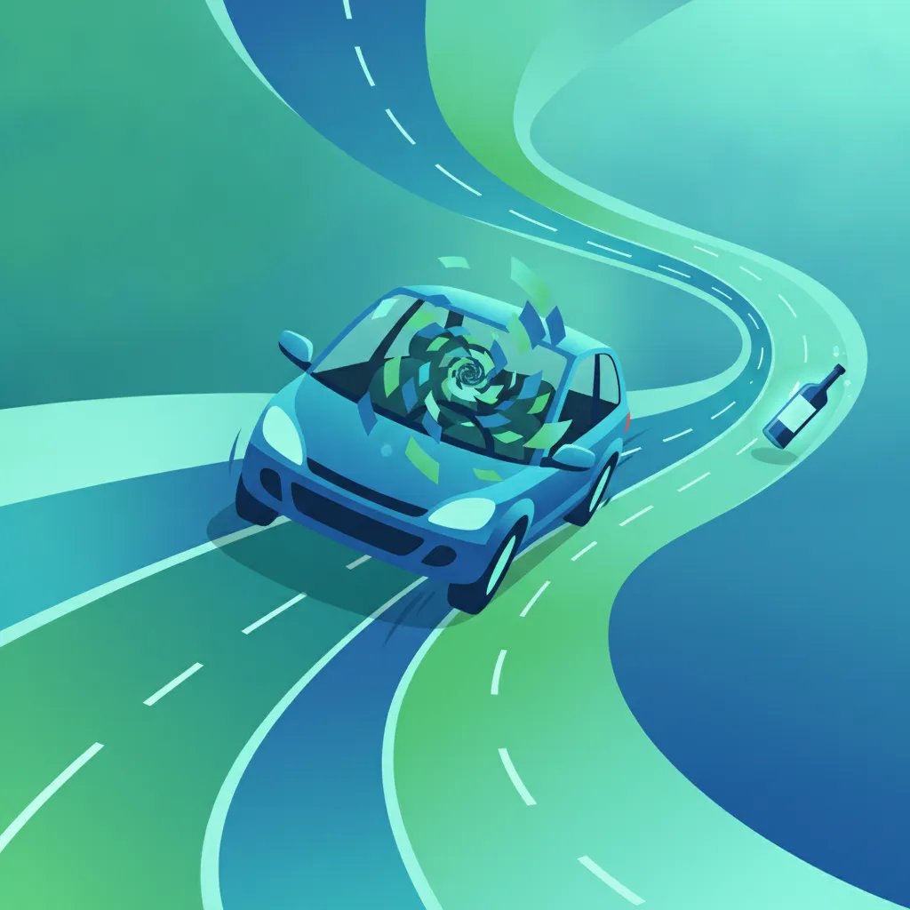 Illustration for the driving theory topic Alcohol Effects on Driving for learners in Turkey