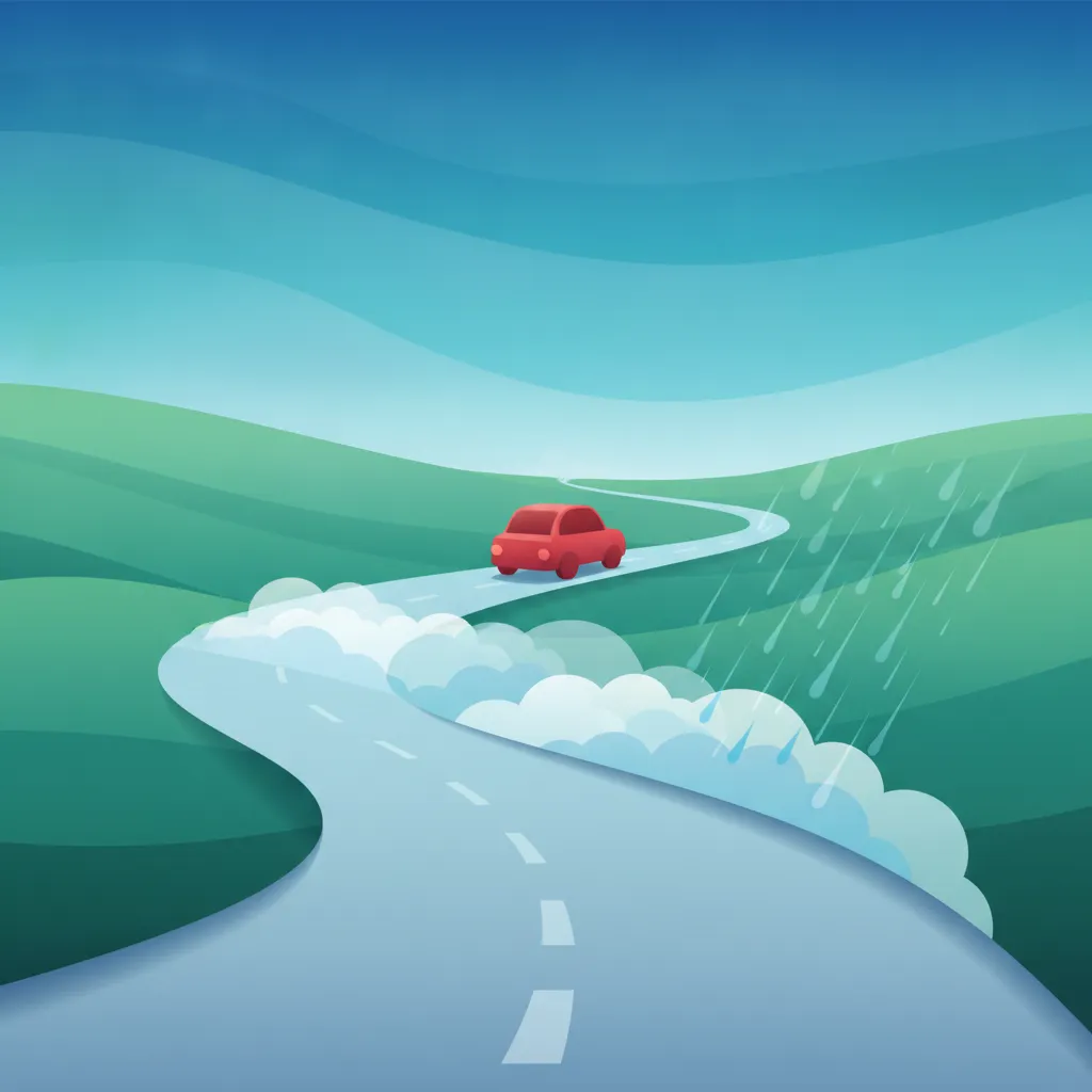 Illustration for the driving theory topic Safe Speed Principle for learners in Turkey