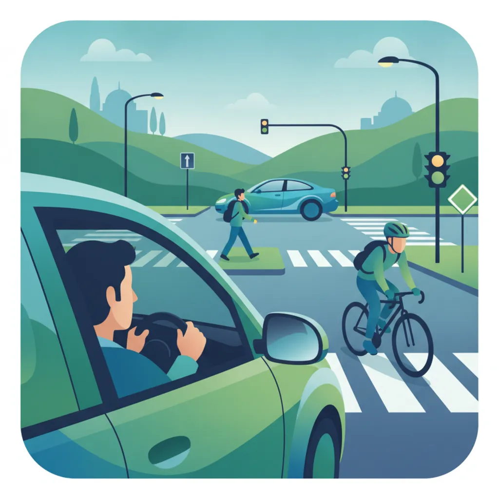 Illustration for the driving theory topic Safe Turning Rules for learners in Turkey