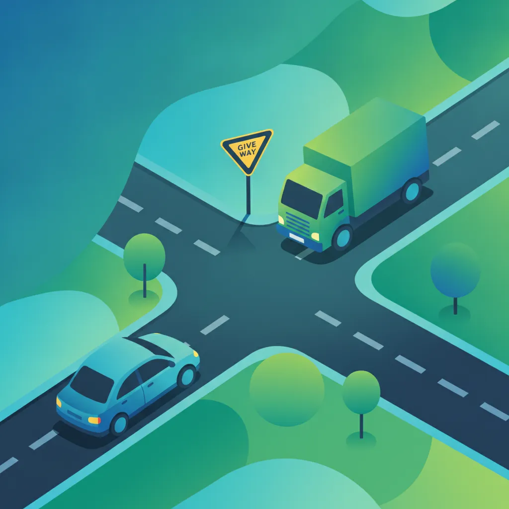 Türkiye içindeki öğrenciler için Ver Yol İşareti sürüş teorisi konusu görseli