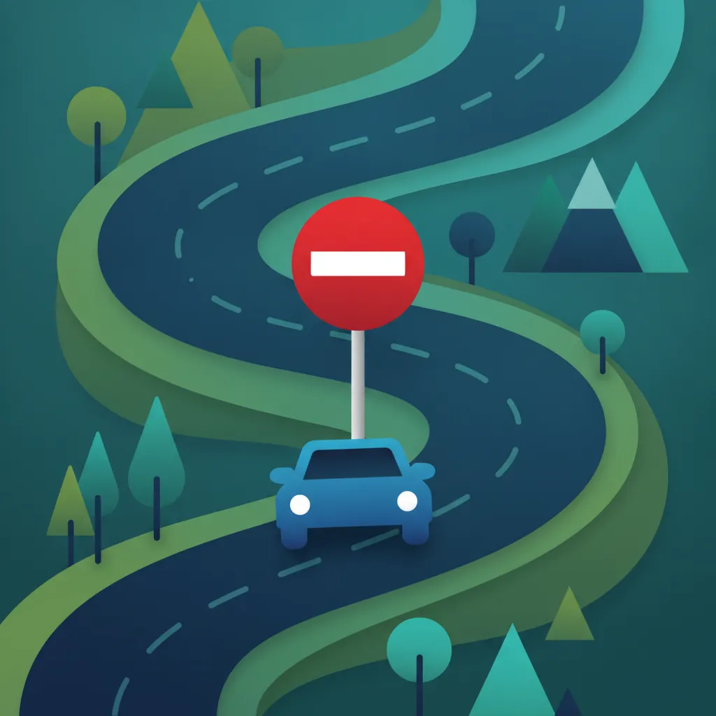 Illustration zum Thema Fahrtheorie Verkehrsverbotszeichen für Lernende in Türkei