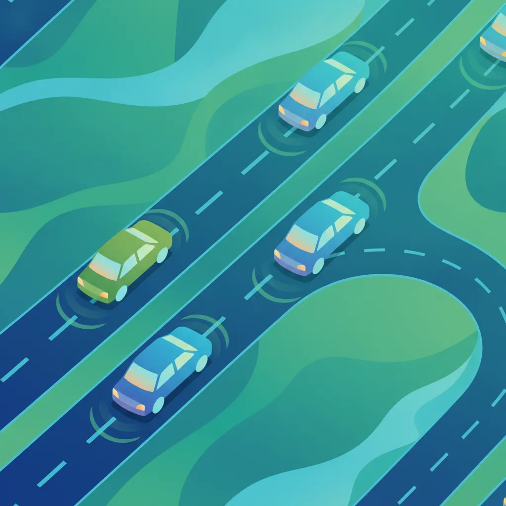 Türkiye içindeki öğrenciler için Trafikte Şerit Birleştirme Kuralları sürüş teorisi konusu görseli