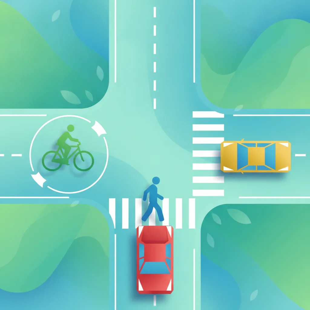 Priority, Pedestrian Crossings, Roundabouts and Intersections