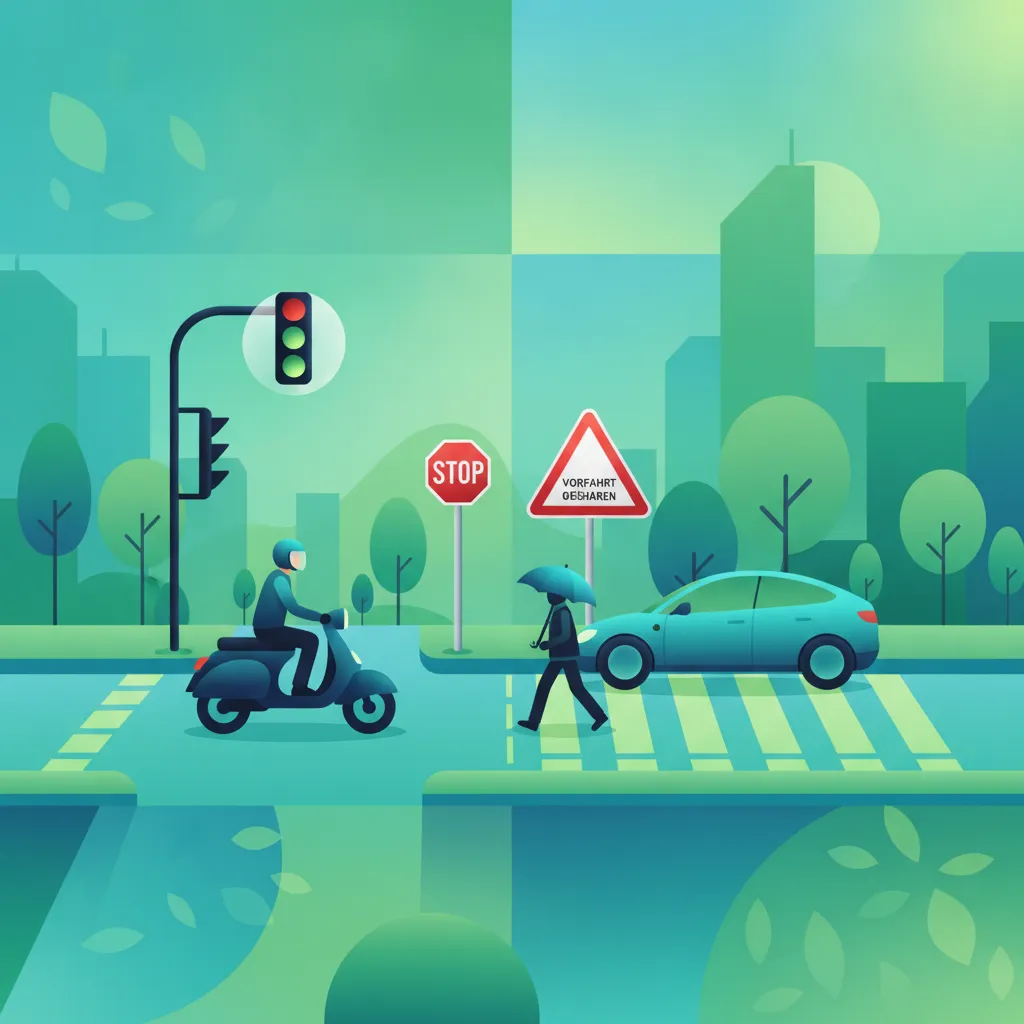 Schilder, Signale, Vorfahrt und Grundlagen des österreichischen Straßenverkehrs-Einheitsbild