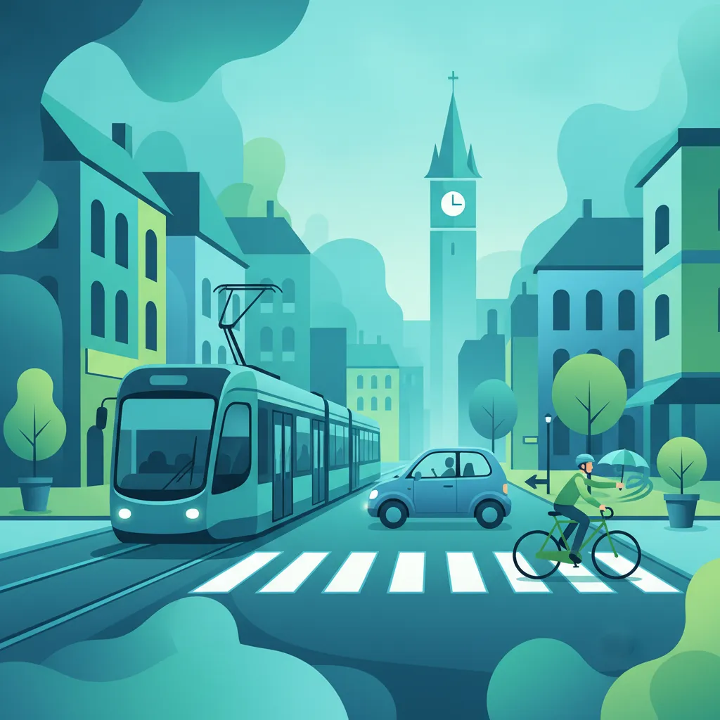 City Traffic, Trams, Cyclists, Buses and Vulnerable Road Users